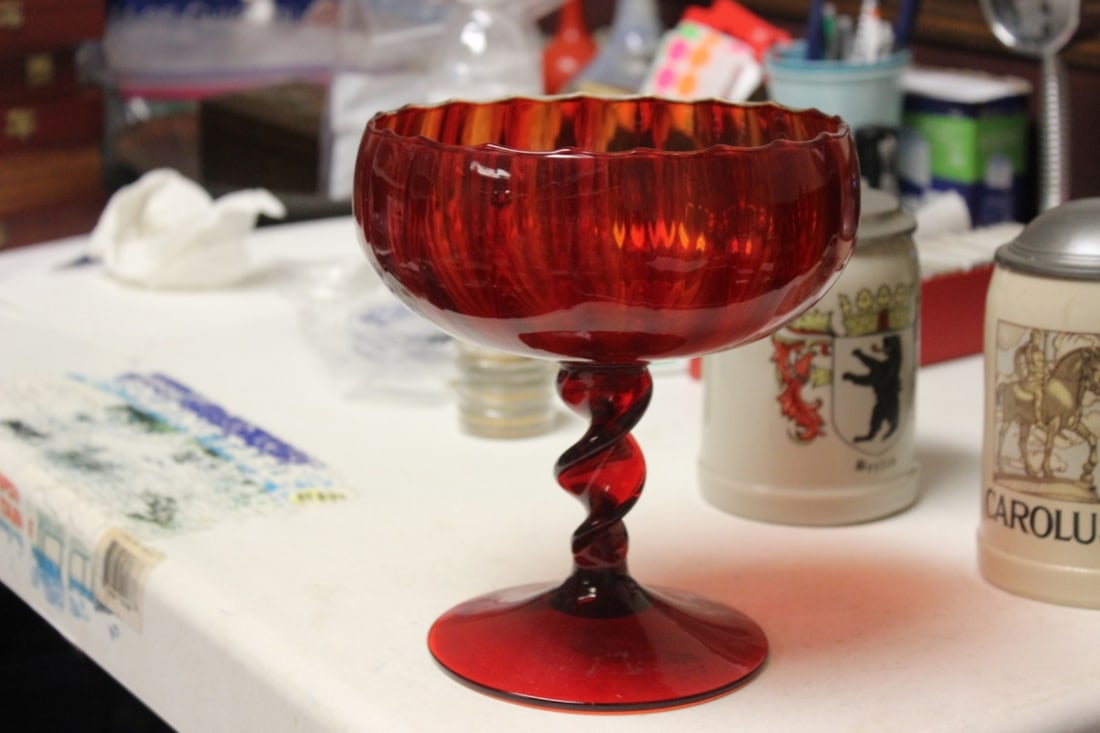A Red Compote Glass (1 of 9)
