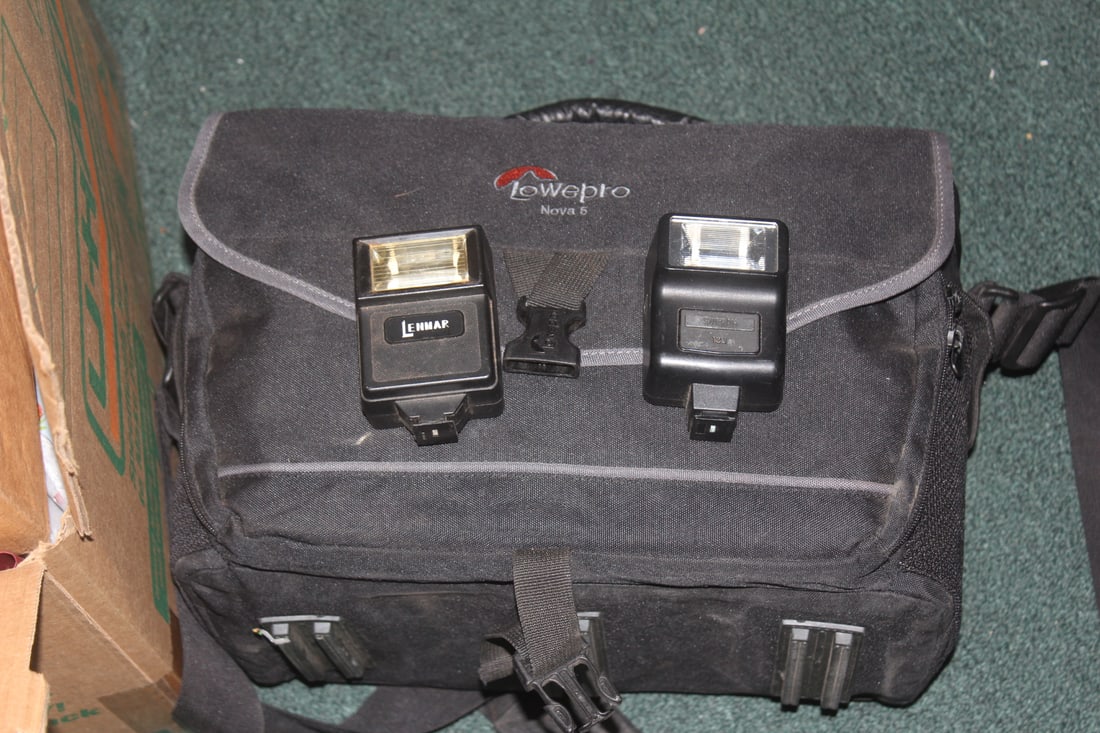 Lopro Camera Bag: and two flashes