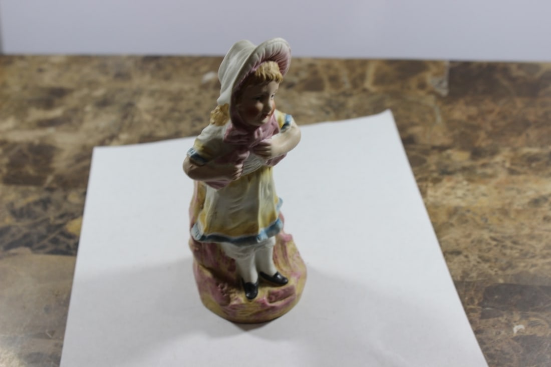 A German Bisque Figure - A Planter: 6 3/4" tall