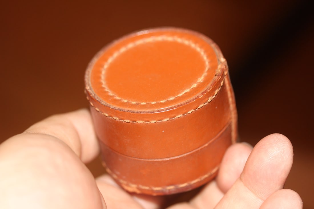 Studs Leather Container - 3