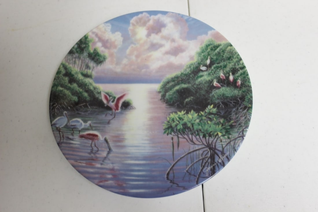 "Radient Sunset Over The Everglades" Plate (1 of 3)