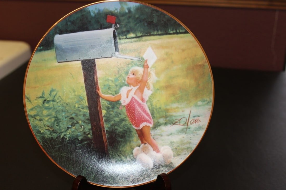 Collectors Plate by Zolan - Boxed with COA: 8 1/8 inches in diameter - Plate holder is NOT included