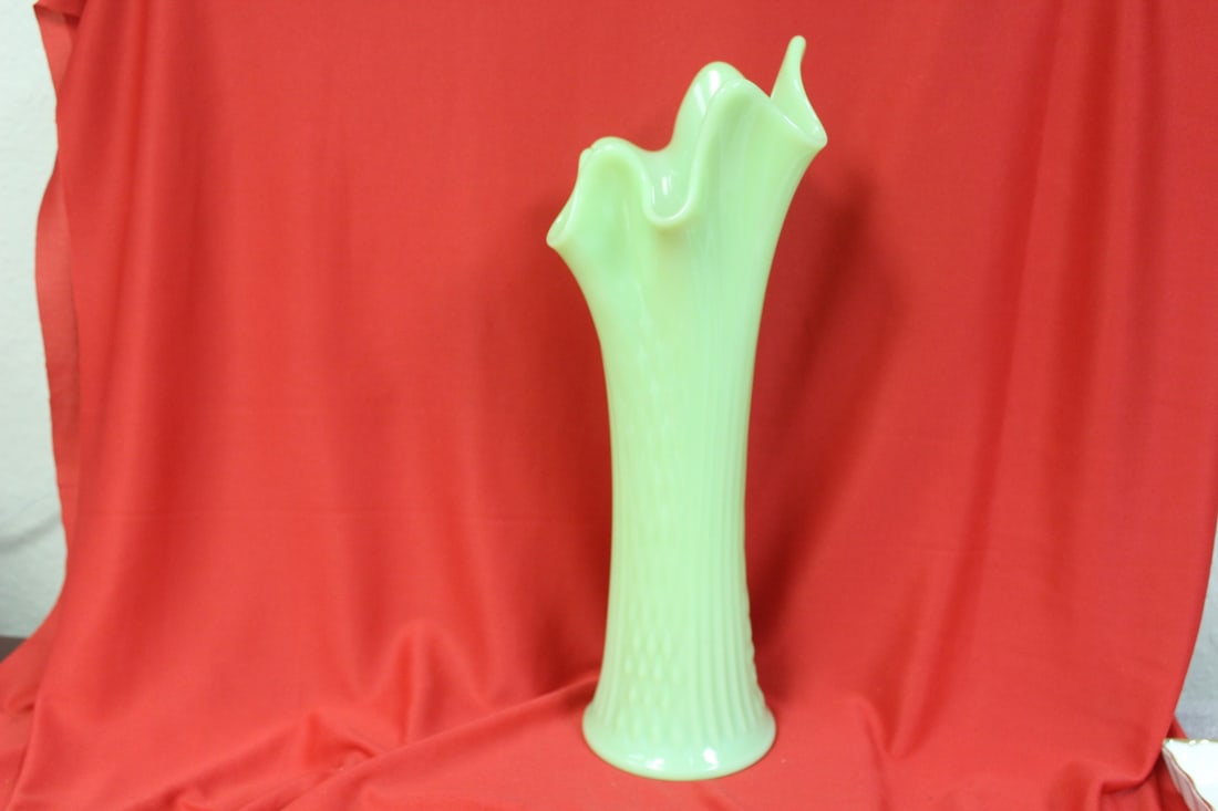 A Fenton Vase: Marked - 14 1/4" tall