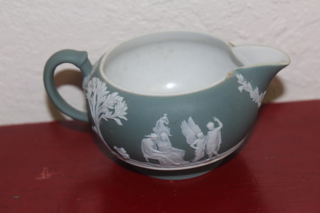 Antique Wedgwood Jasperware Creamer: early 1900's - England - 5" wide by 2 1/4" tall