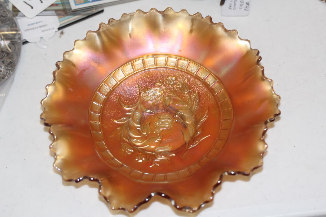 Carnival Glass Bowl: 8 3/4" in diameter