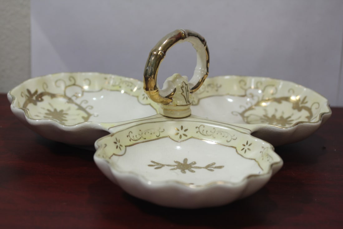 A Vintage Japanese Ceramic Server: 10" across