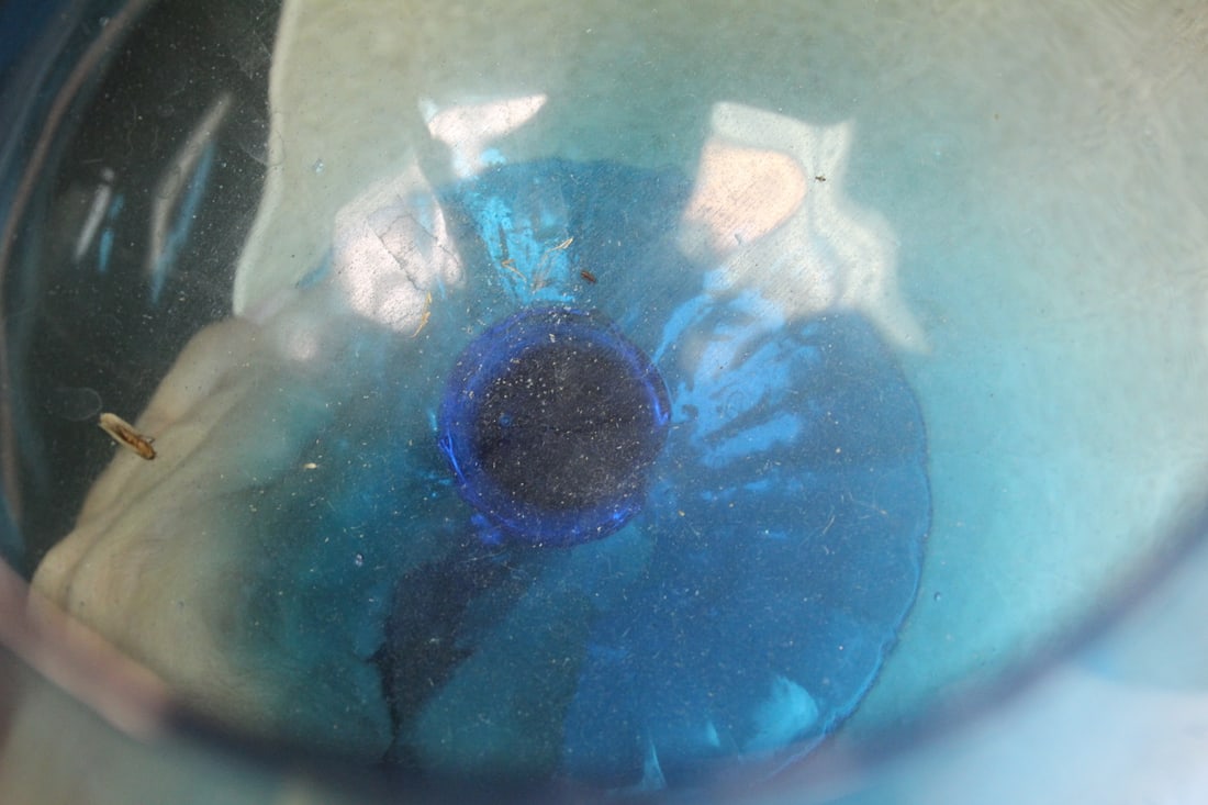Teal Colour Glass Goblet - 5