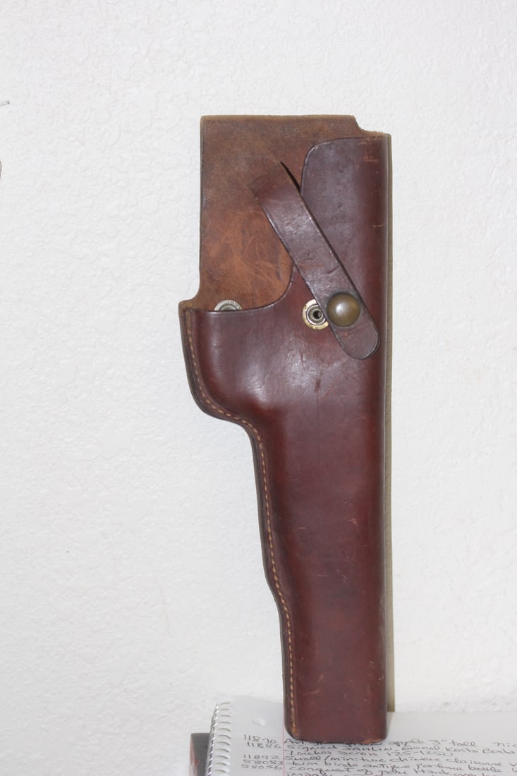 Vintage Leather Gun Holster: 11 5/8" long