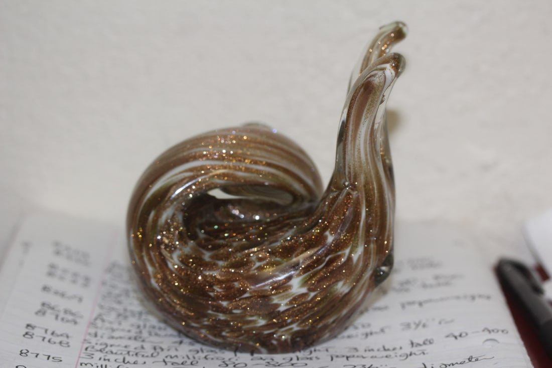 Art Glass Snail: 4 5/8" tall