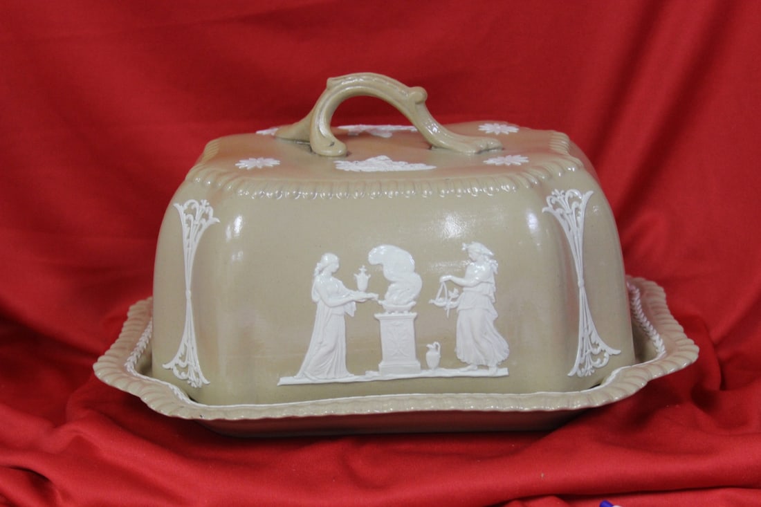 A Copeland Spode England Jasperware Server: 10 1/2" across - Rare