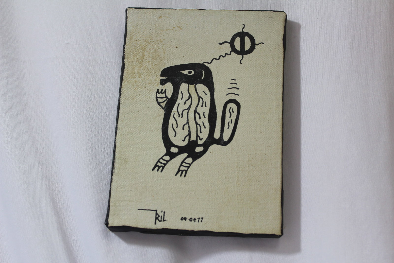 An Oil on Canvas Painting: Signed - 7" x 5"