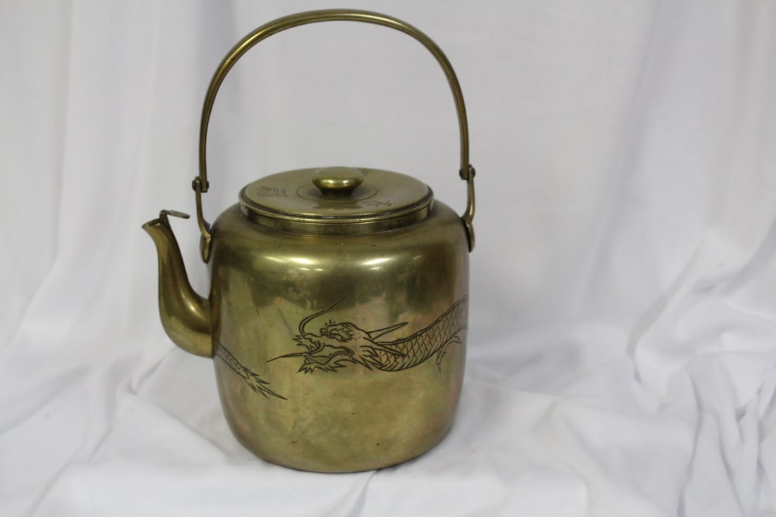 A Vintage Chinese Brass Teapot (1 of 8)