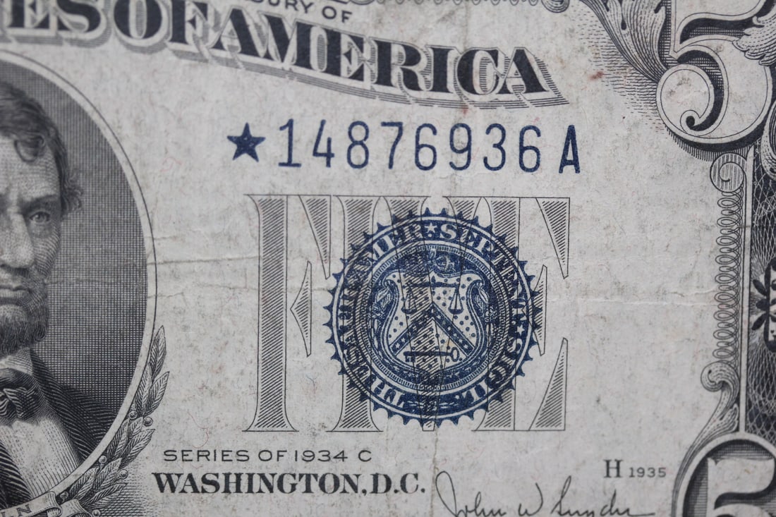 1934-C $5.00 Star Note - 3