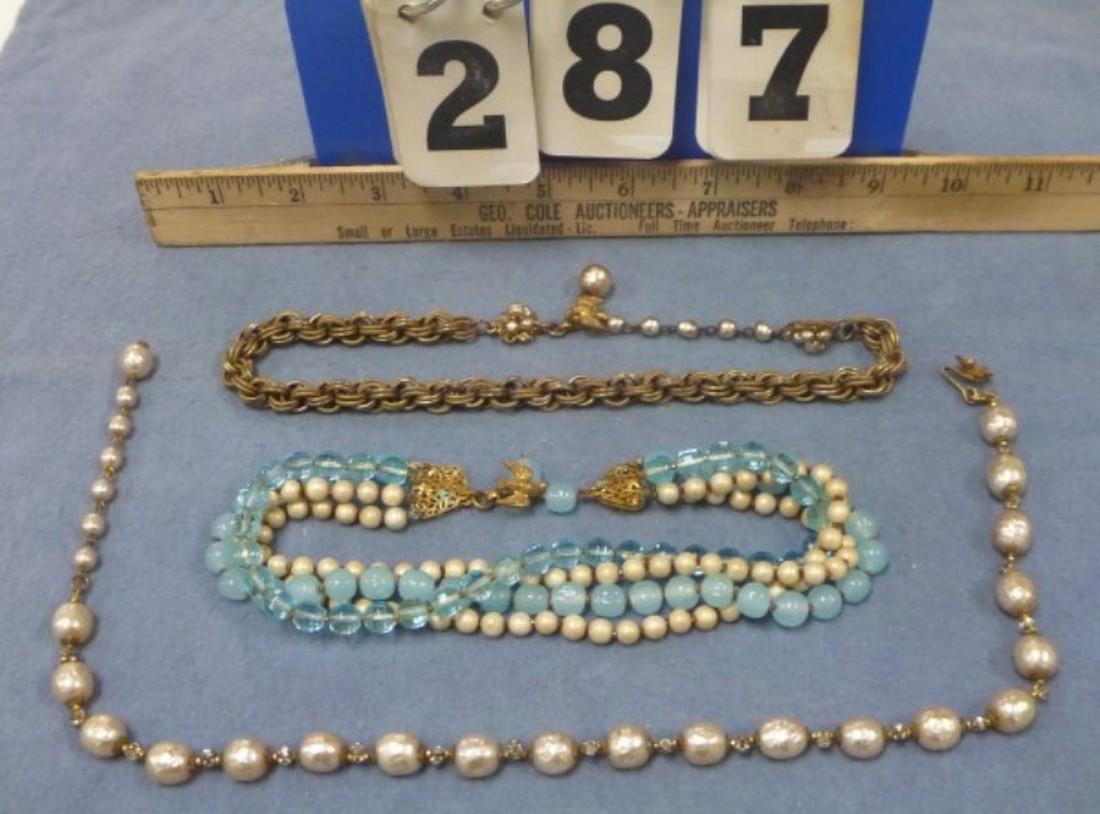 LOT 3 MIRIAM HASKELL NECKLACES (1 of 3)