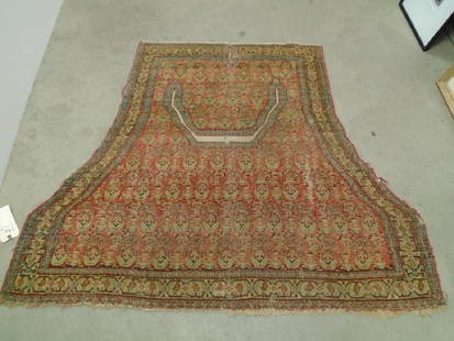3'8.5" X 4' 2.5" PERSIAN SADDLE RUG: 3'8.5" X 4' 2.5" PERSIAN SADDLE RUG