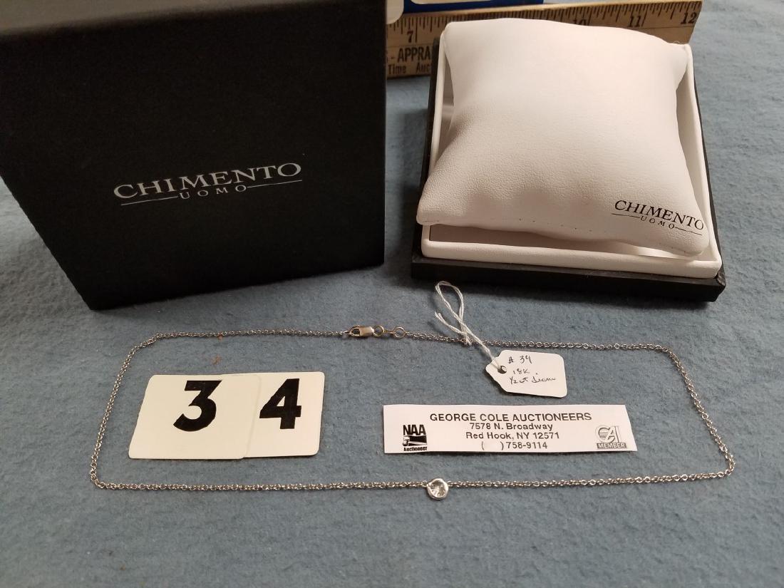 18K CHIMENTO NECKLACE W/ 1/2 CT DIAM: 18K CHIMENTO NECKLACE W/ 1/2 CT DIAM