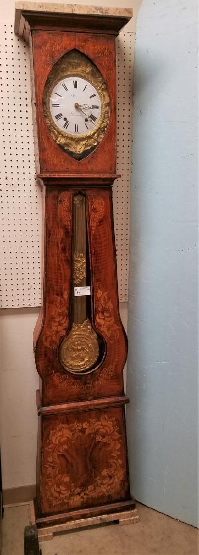 19th c. FR. MORBIER TALL CASE CLOCK, MOUSSE A DORMANI (1 of 5)