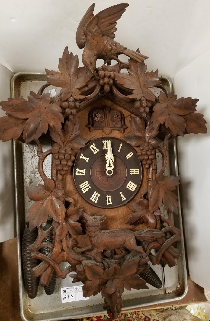 GERMAN QUAIL & CUCKOO CLOCK 26"X18"