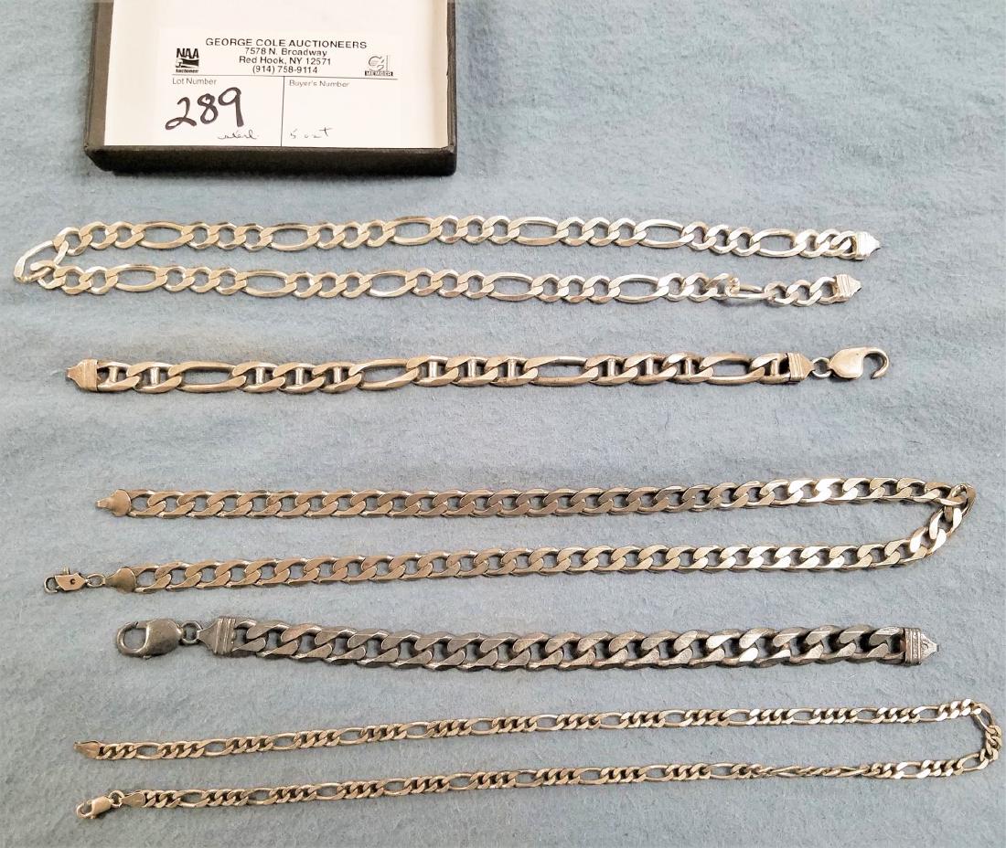 LOT STERLING NECKLACES & BRACELETS 5 OZT (1 of 1)
