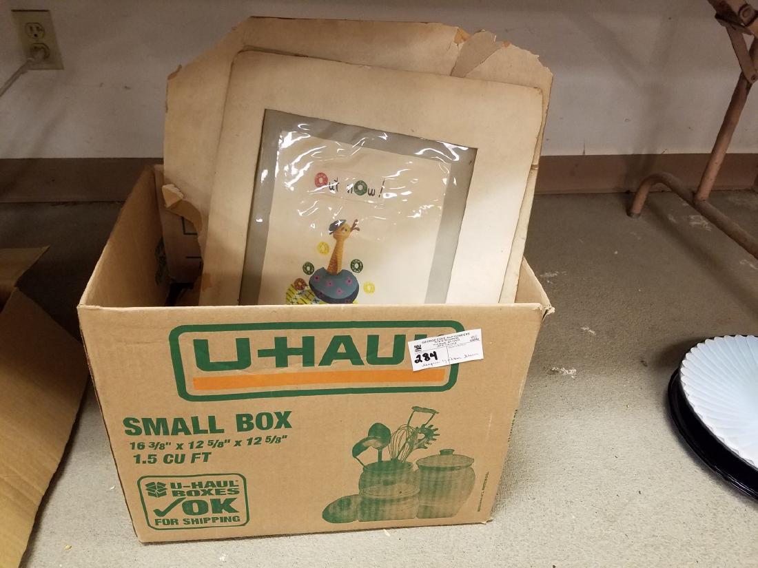 BOX UNFRAMED ARTWORK TEMPRAS SIGNED MILTON GLASER &: BOX UNFRAMED ARTWORK TEMPRAS SIGNED MILTON GLASER & FRANK ROTH