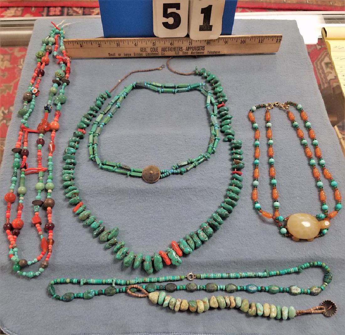 BX TURQUOISE BEAD NECKLACES, BRACELETS: BX TURQUOISE BEAD NECKLACES, BRACELETS