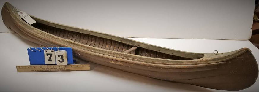 FOLK ART CANOE 8"H X 51"L: FOLK ART CANOE 8"H X 51"L