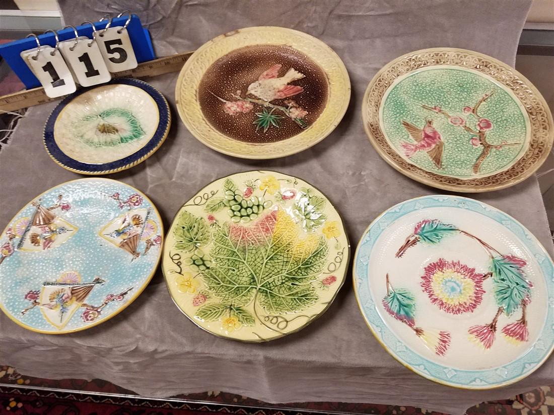 TRAY 6 MAJOLICA PLATES (1 of 2)