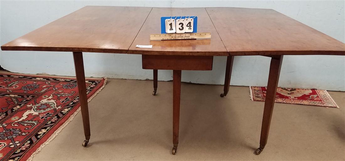 19TH C HEPPLEWHITE SWING LEG DROP LEAF TABLE 29 1/2"HX (1 of 2)