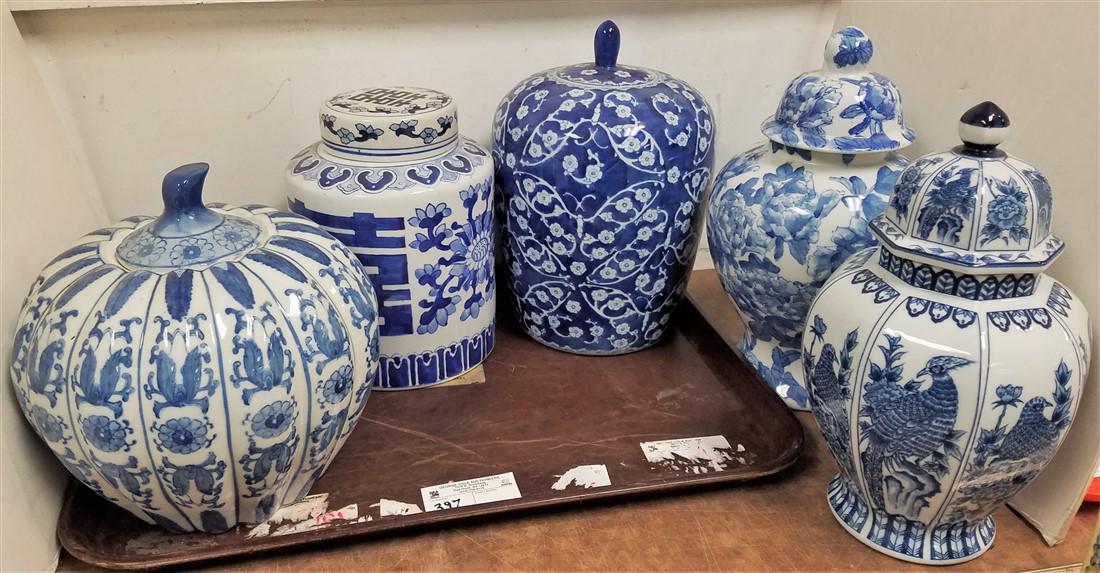 TRAY CHINESE GINGER JARS (1 of 2)