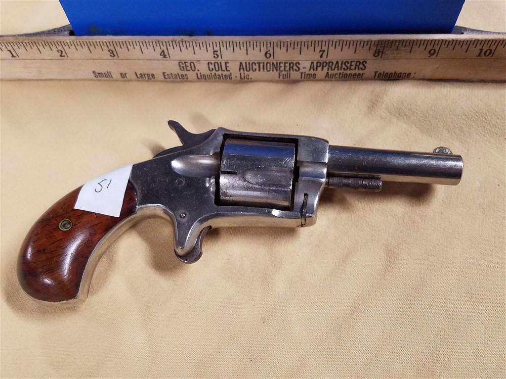 Conqueror - 5 Shot Revolver - .38 Cal Rimfire -: Conqueror - 5 Shot Revolver - .38 Cal Rimfire - 2.75"bbl - Spur Trigger, Birds Eye Butt - SN 80 on Trigger - (Hopkins & Allen?) - Transfer Is Required, Anywhere Outside Of NY Is FFL to FFL Only
