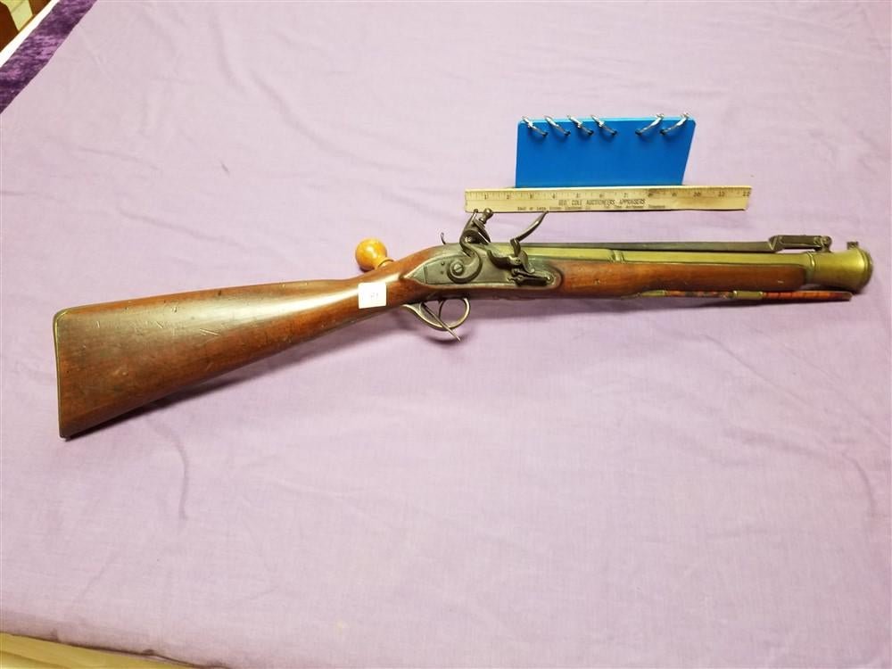 Continental Brass Barreled Archer Blunderbuss: Continental Brass Barreled Archer Blunderbuss Flintlock With Spring Bayonet - (Confederate Link?) - No FFL Transfer Required