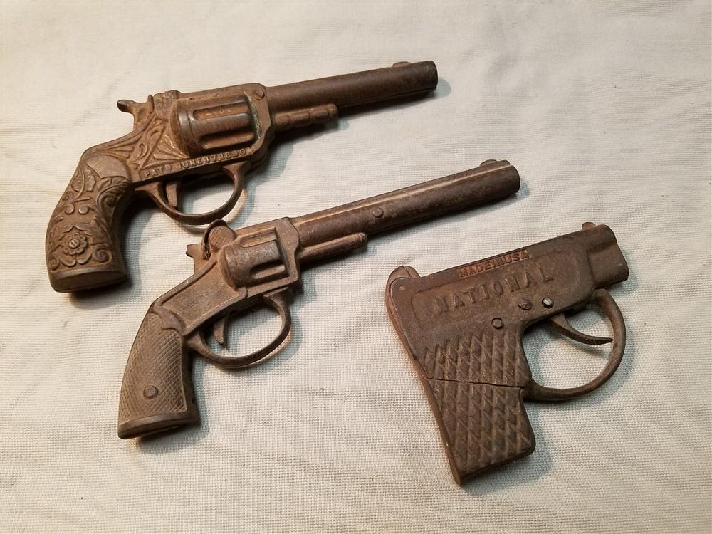 Collection Of Novelty Items - 3 Cast Cap Guns: Collection Of Novelty Items - 3 Cast Cap Guns