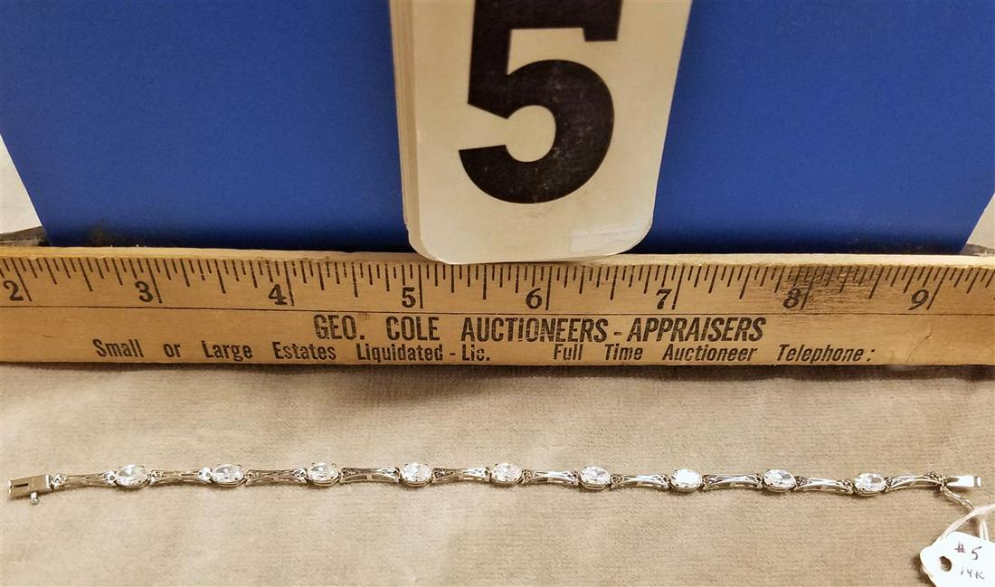 14K TENNIS BRACELET: 14K TENNIS BRACELET
