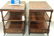 PR. 3 TIER MAHOG. LEATHER TOP 1 DRAWER END STANDS, 24"H