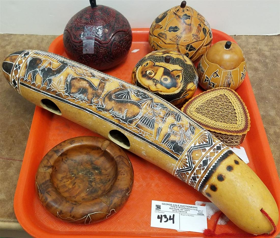 TRAY PERUVIAN GOURD BXS, BIRD- HOUSE,RUSSIAN BIRCH BOX: TRAY PERUVIAN GOURD BXS, BIRD- HOUSE,RUSSIAN BIRCH BOX ETC.