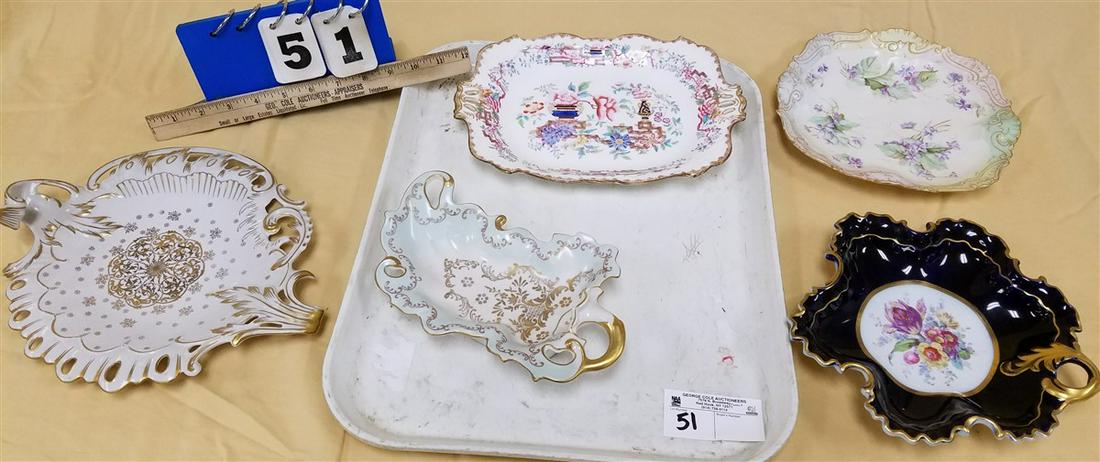 TRAY PORCELAIN SERVING PLATES, R.P.M., CHINESE TREE (1 of 1)