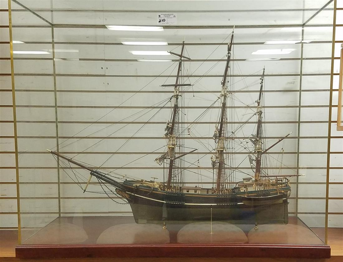 19th c. SHIP MODEL, "THE STAR" 45"L X 35"H X 19"W. (1 of 5)