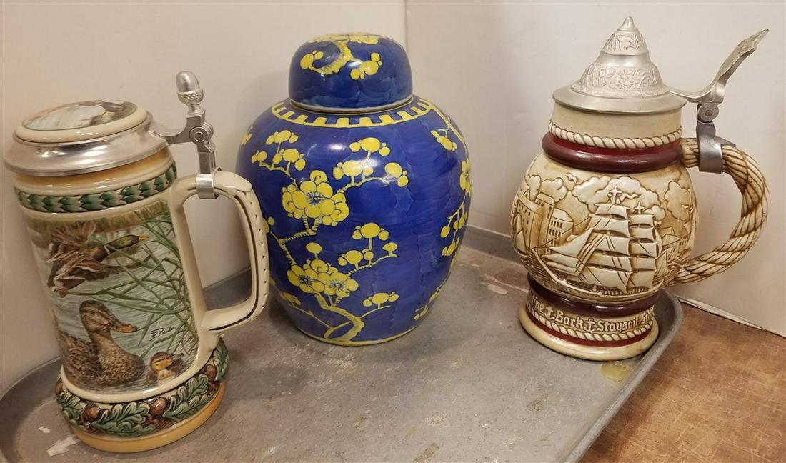 TRAY GERZ STEIN, AVON STEIN, CHINESE GINGER JAR (1 of 2)