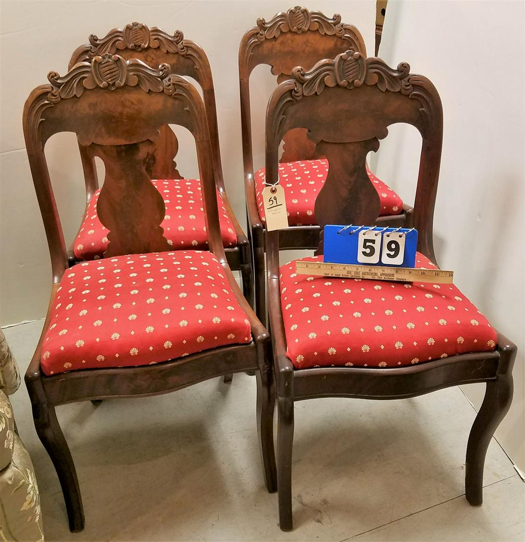 SET 4 EMPIRE MAHOGANY SIDE CHAIRS (1 of 1)
