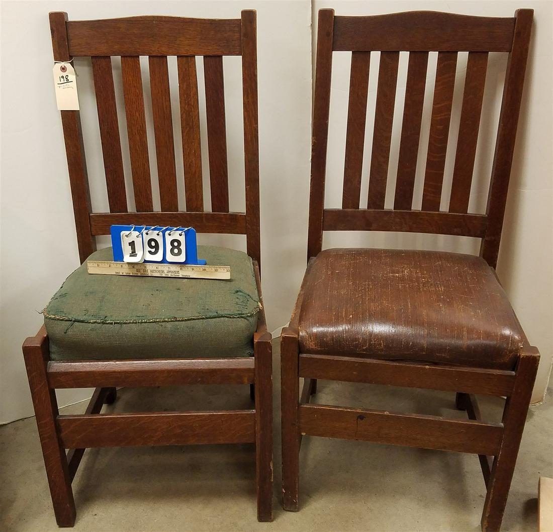 PR. VINTAGE L+J.G.STICKLEY SIDE CHAIRS (1 of 8)