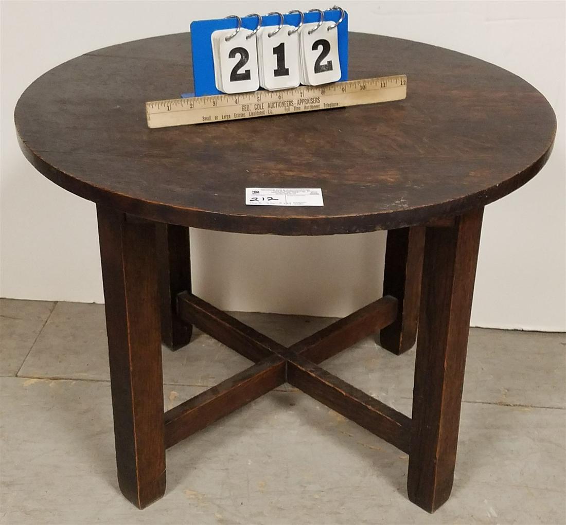 THE B-J CO. #737 MISSION OAK SIDE TABLE, 18"H X 24" (1 of 2)