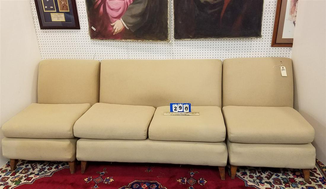 3 PC CUSTOM UPHOLS SETTEE 4'W/ 2 CHAIRS 2' (1 of 1)