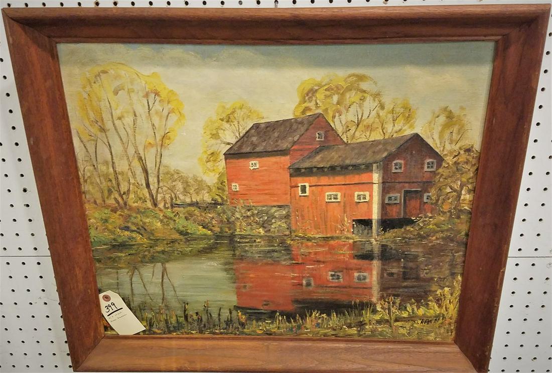 FRAMED O/B BARNS, SGND. HANNA ALMA, 20" X 24" (1 of 1)