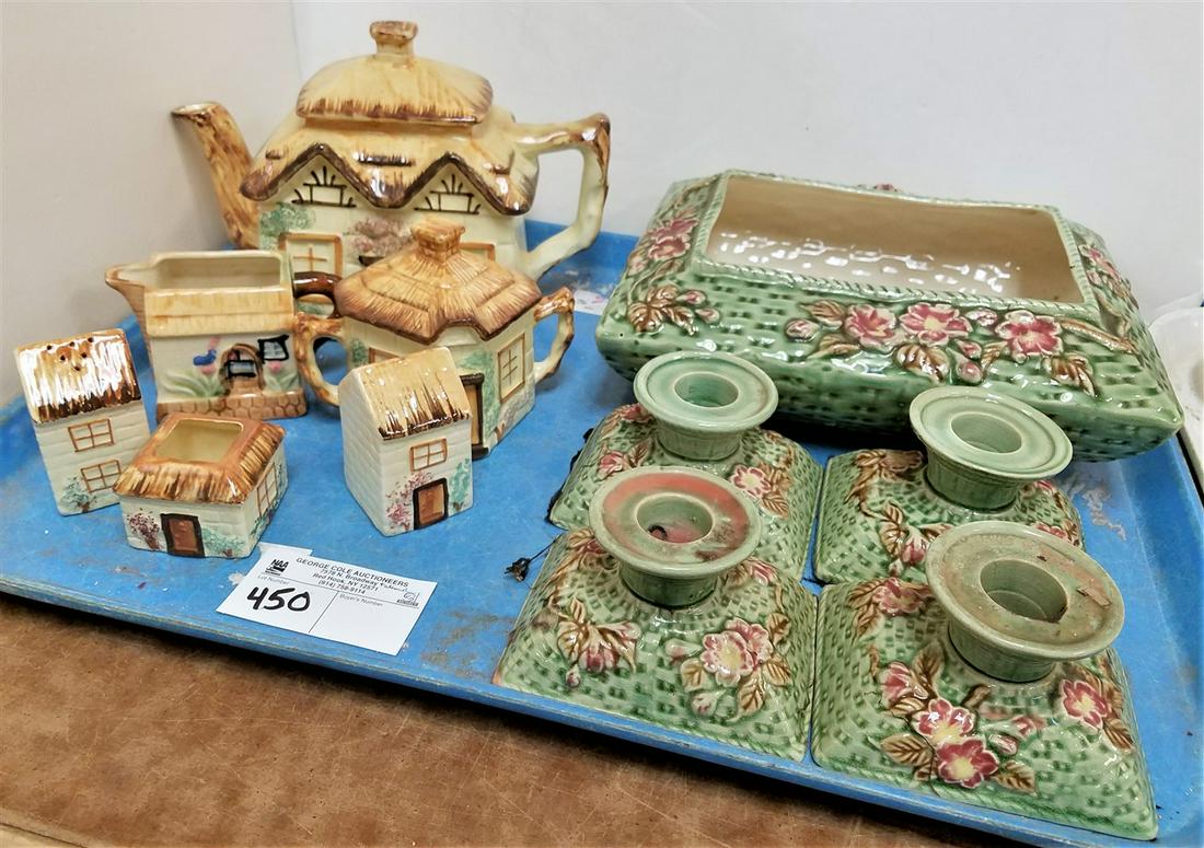 TRAY CERAMICS-ENGLIS 6PC. TEA SET JAPAN 5PCS. (1 of 1)