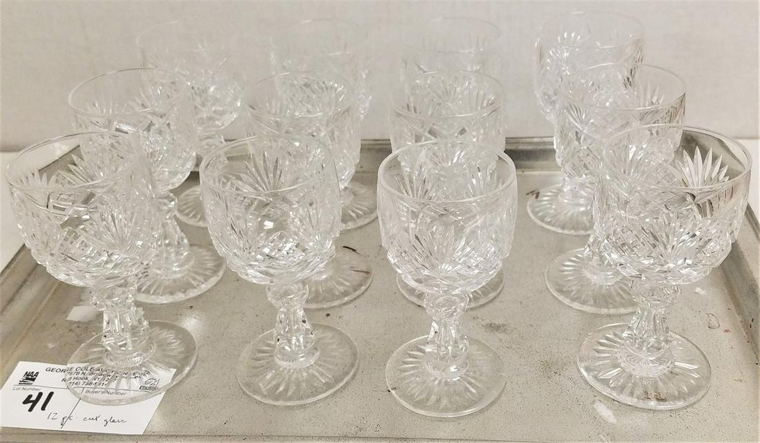 TRAY 12 CUT GLASS STEMWARE 4" (1 of 3)