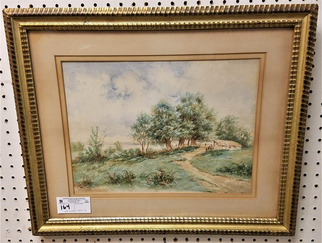 FRAMED W/C LANDSCAPE SGND. C.A.B. '97, 11.25" X 15" (1 of 2)