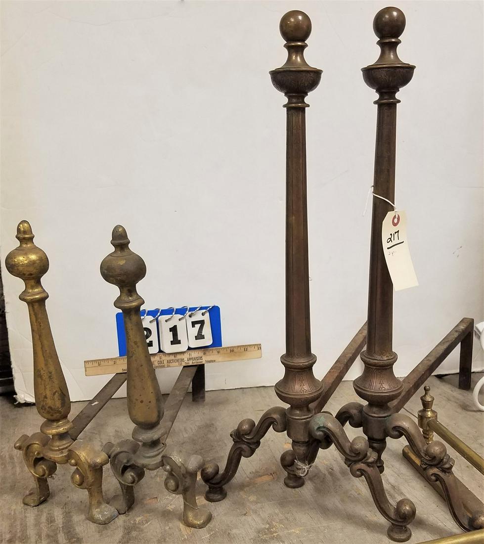 2 PR. BRASS ANDIRONS (1 of 1)
