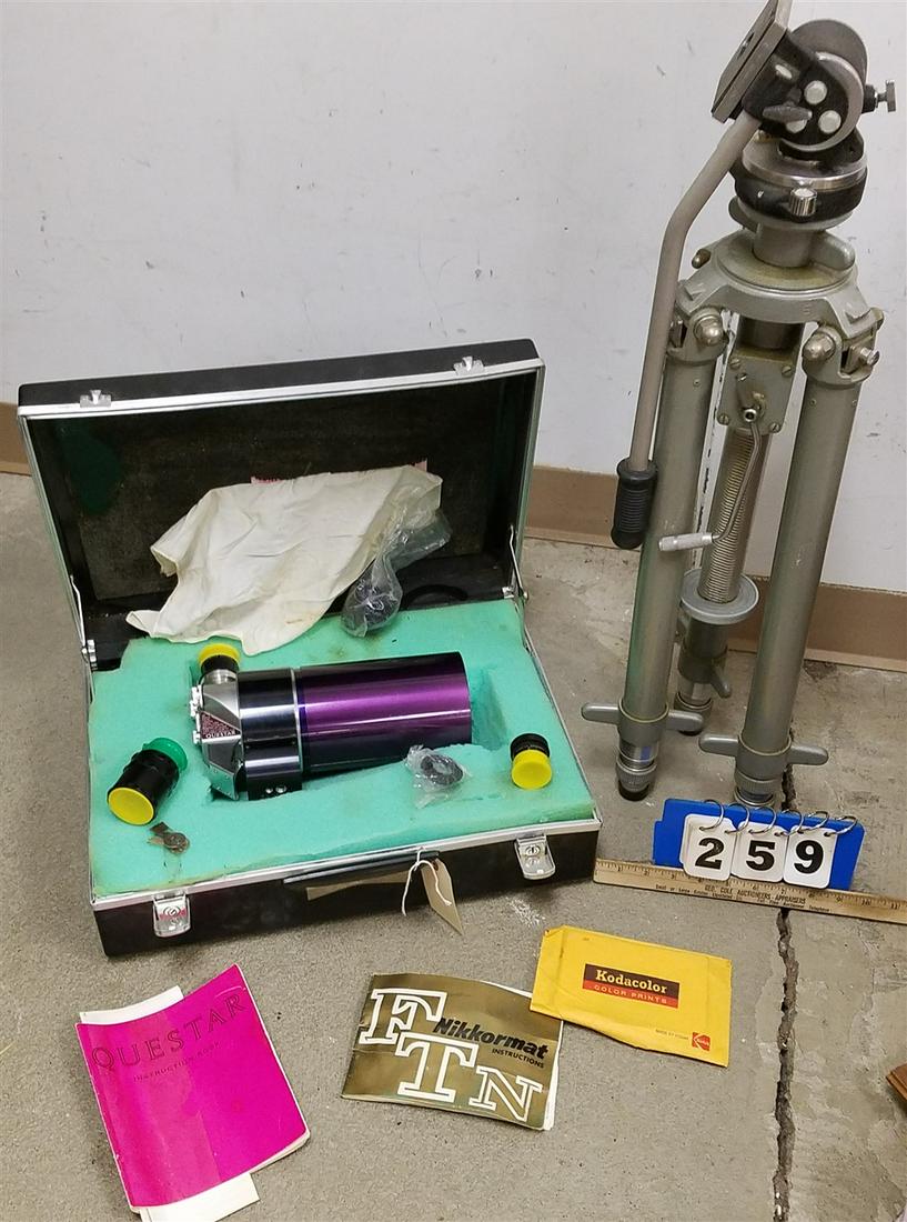 QUESTAR FIELD MODEL TELESCOPE W/ TRIPOD (1 of 4)