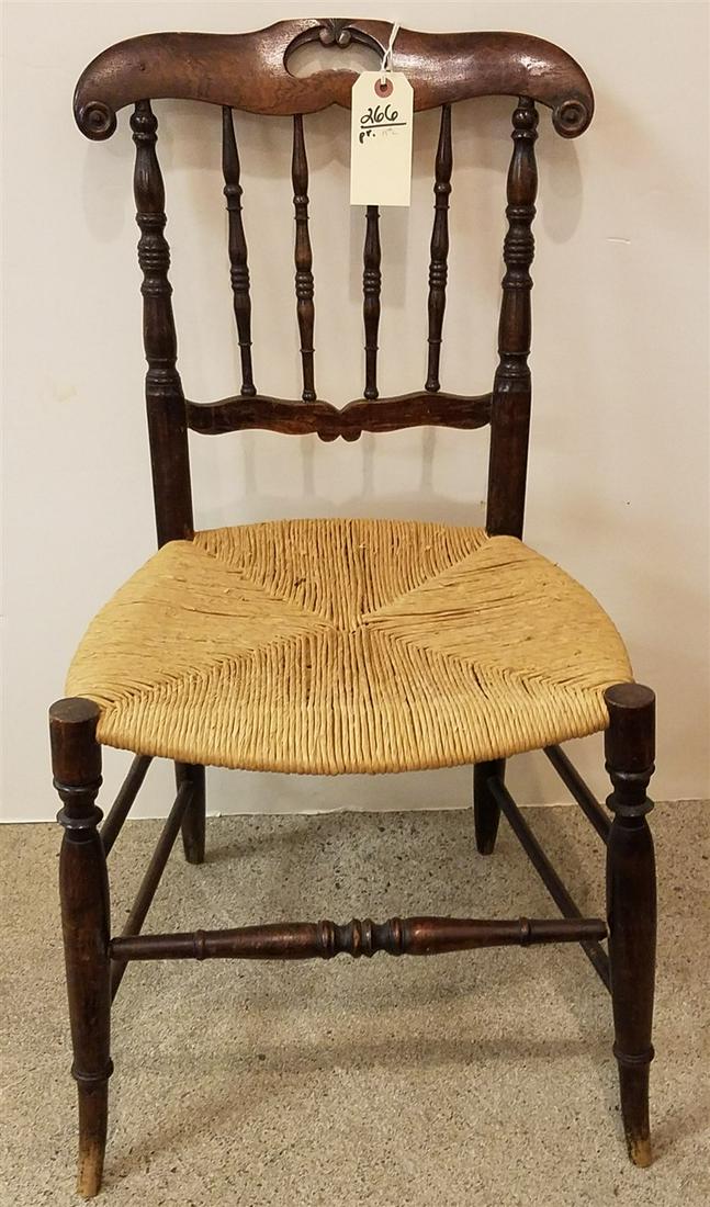 PR.19th c. ROSEWOOD GRAIN PTD. SIDE CHAIRS (1 of 2)
