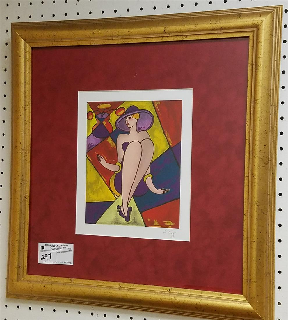 FRAMED SERIOGRAPH OF A WOMAN PENCIL SGND LE KINFF 10 (1 of 1)